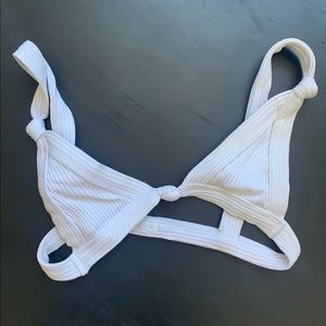 Minimale Animale Ribbed White Bikini Top & Bottom